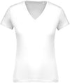 T-shirt de senhora em algodão biológico com decote V-Branco-XS-RAG-Tailors-Fardas-e-Uniformes-Vestuario-Pro