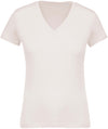 T-shirt de senhora em algodão biológico com decote V-Cream-XS-RAG-Tailors-Fardas-e-Uniformes-Vestuario-Pro