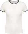 T-shirt de senhora em malha piqué com decote redondo-Off Branco / Azul Marinho-XS-RAG-Tailors-Fardas-e-Uniformes-Vestuario-Pro