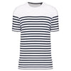 T-shirt estilo marinheiro Bio com decote redondo para homem-White / Navy Stripes-S-RAG-Tailors-Fardas-e-Uniformes-Vestuario-Pro