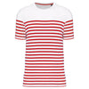 T-shirt estilo marinheiro Bio com decote redondo para homem-White / Red Stripes-S-RAG-Tailors-Fardas-e-Uniformes-Vestuario-Pro