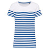 T-shirt estilo marinheiro Bio com decote redondo para senhora-White / Royal Blue Stripes-XS-RAG-Tailors-Fardas-e-Uniformes-Vestuario-Pro