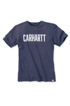 T-shirt logo block Carhartt®-Indigo heather-S-RAG-Tailors-Fardas-e-Uniformes-Vestuario-Pro