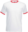 T-shirt valueweight Ringer-Branco / Vermelho-S-RAG-Tailors-Fardas-e-Uniformes-Vestuario-Pro