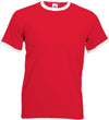 T-shirt valueweight Ringer-Vermelho / Branco-S-RAG-Tailors-Fardas-e-Uniformes-Vestuario-Pro