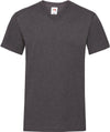 T-shirt valueweight com decote V (61-066-0)-Dark Heather Grey-S-RAG-Tailors-Fardas-e-Uniformes-Vestuario-Pro