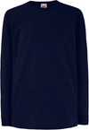 T-shirt valueweight de criança de manga comprida (61-007-0)-Deep Azul Marinho-3/4-RAG-Tailors-Fardas-e-Uniformes-Vestuario-Pro