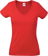 T-shirt valueweight decote V (61-398-0)-Vermelho-XS-RAG-Tailors-Fardas-e-Uniformes-Vestuario-Pro