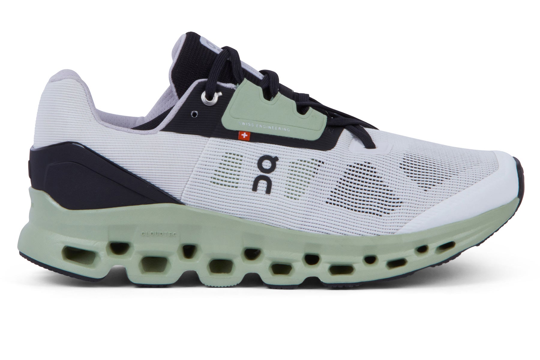 ON Cloudstratus White / Black / Green 39.99212 | Shoe Chapter