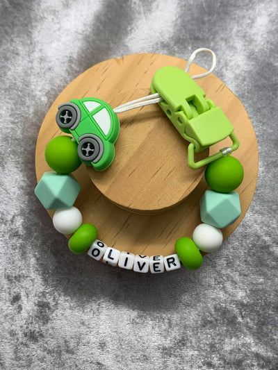 Made To Order - Personalise With Any Name Made From Food Grade Silicone Teething Beads Clean Care - Wipe With Warm Soapy Water Maximum Safety Length 23cm Perfect Gift for Babyshower, Christening, Christmas, Birthdays, Newborn Baby Gift