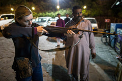 Sharpshooter Dorene Lorenz at Islamabad arcade 