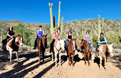 Girls group at Wild West Trail Rides