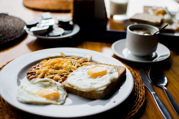 Healthy meal breakfast eggs
