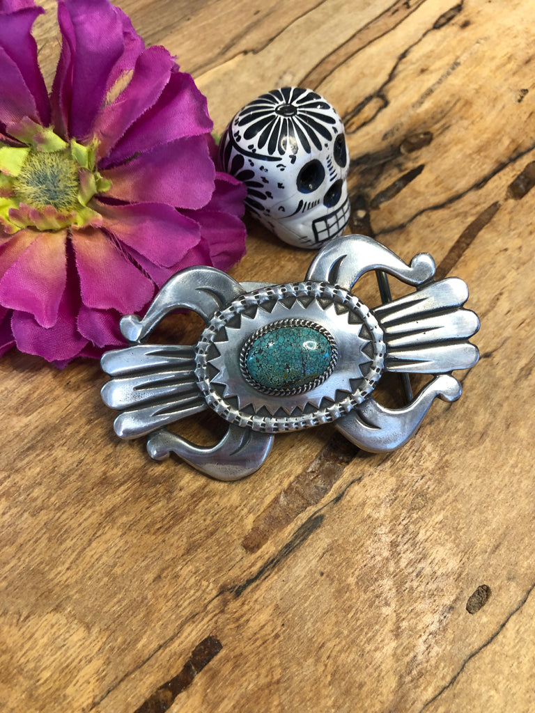 Western Belt Buckle - Kingman Turquoise Buckle -Cowboy Belt Buckle - Boho  Belt Buckle - Belt Buckles