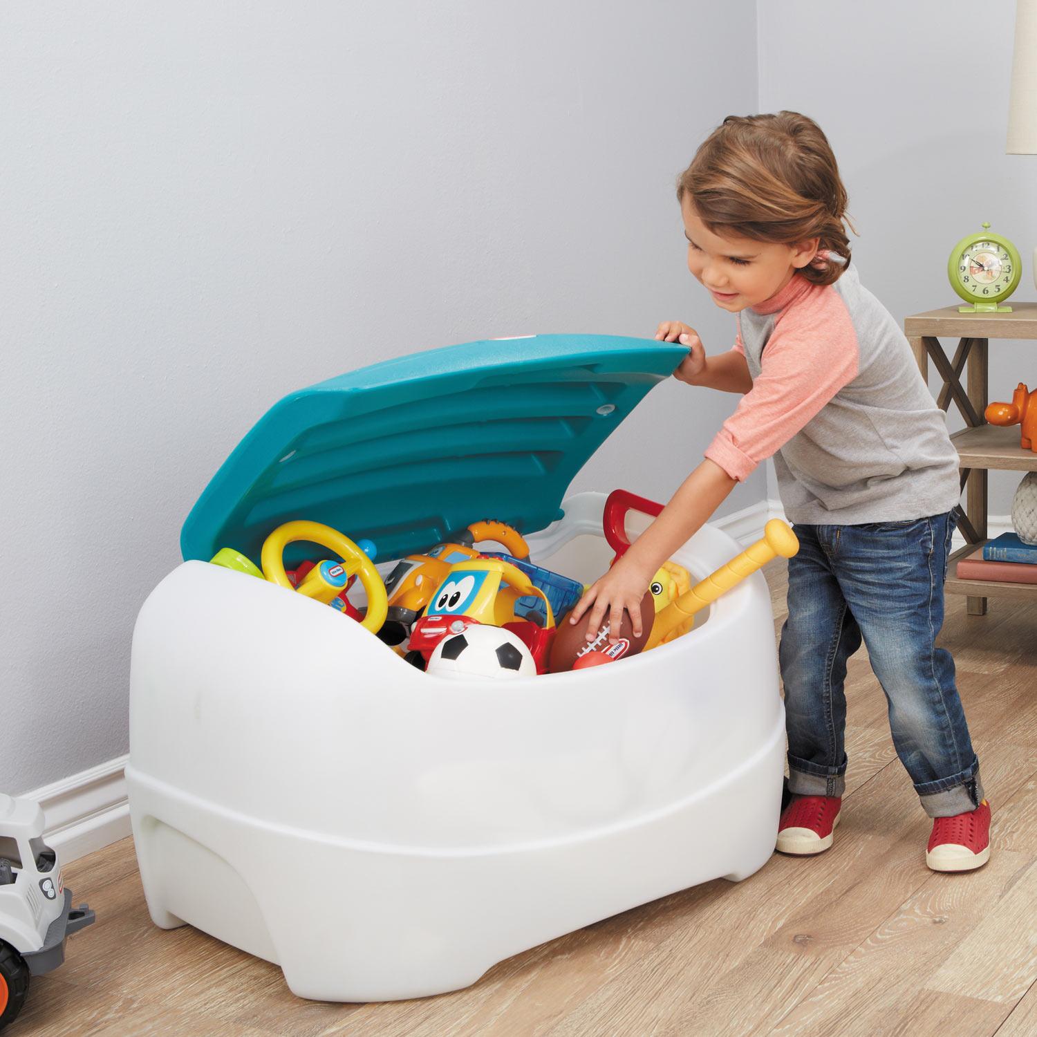 little tikes wooden toy chest