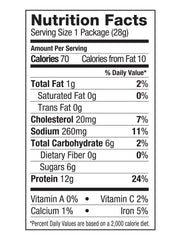 think jerky classic flavor nutrition label