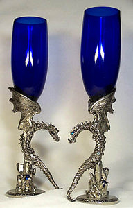 Dragon Heart Glasses / Flutes Wedding Wine Glasses by Fellowship ...