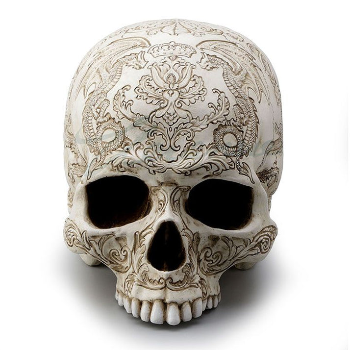 Dragon & Thistle Coat of Arms Skull: Skeleton Gifts & Collectibles ...