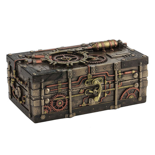 Steampunk Skeleton in Uniform Trinket Box