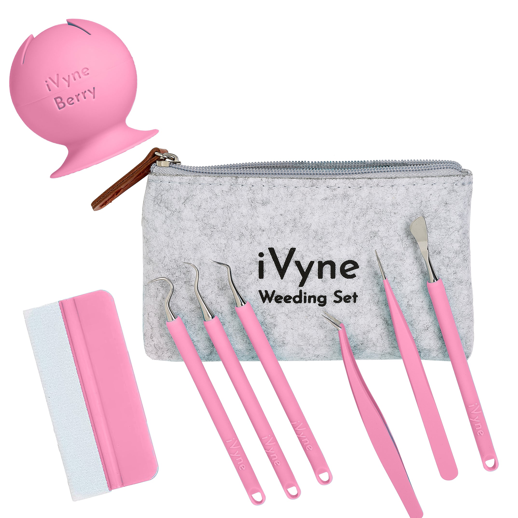 ivyne berry suctioned vinyl weeding scrap collector & holder for