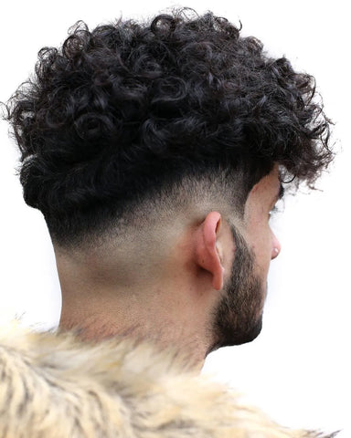 Thick curly hair men hairstyle