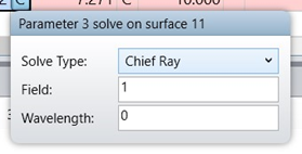 The Chief Ray Solve