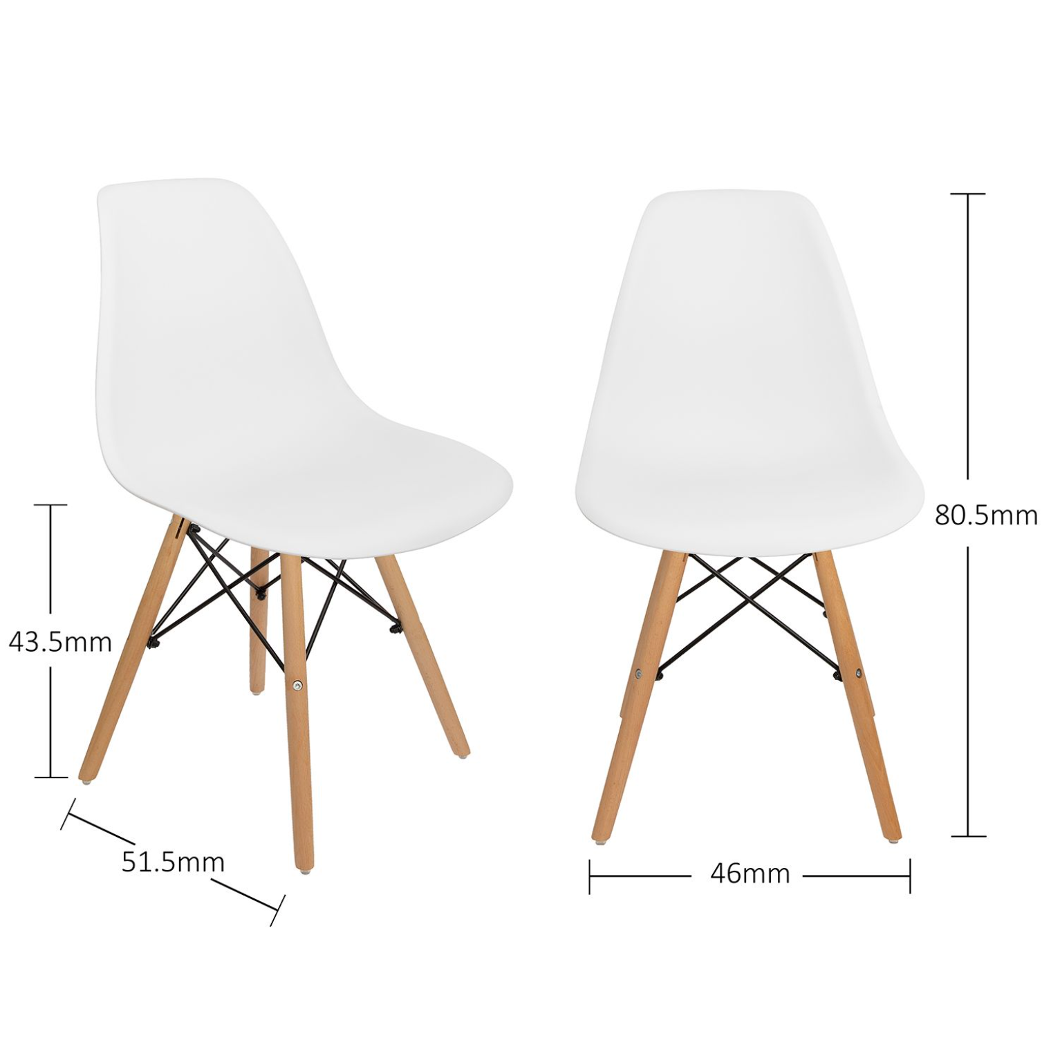 white retro dining chairs