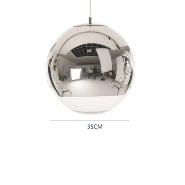 Modern Silver/Gold Glass Ball Pendant Light