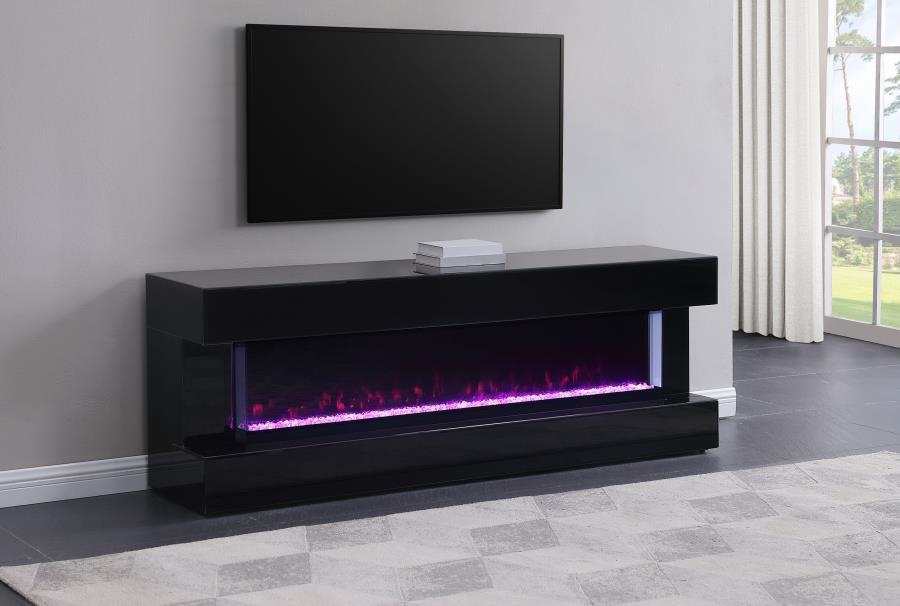 Vallerie TV Stand Incorporating a Visual Flame Box