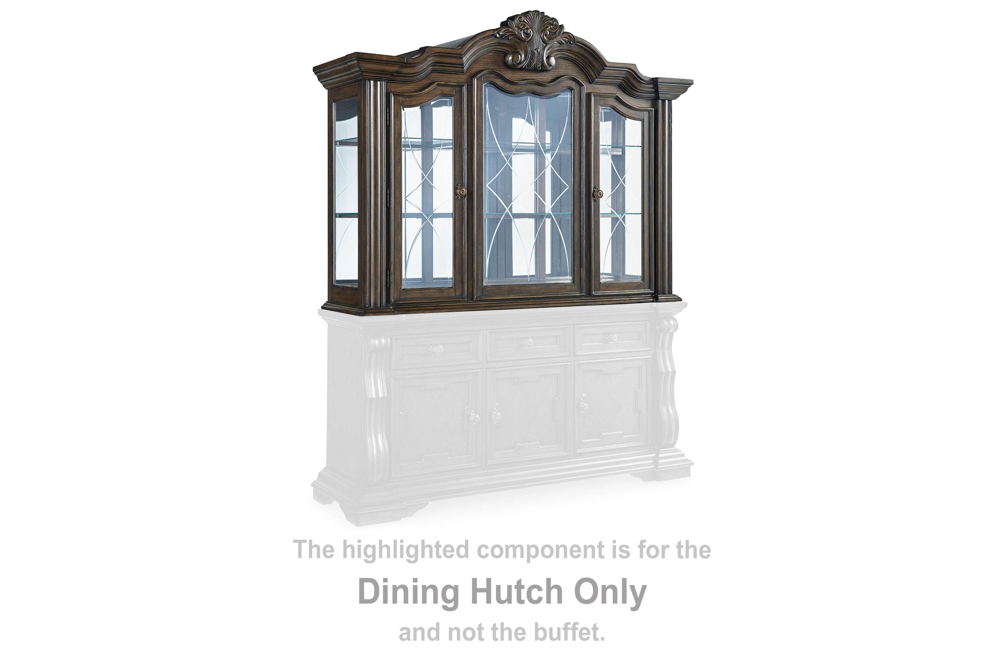 Maylee Dark Brown Dining Room Hutch