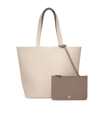 MOYNAT Taurillon Gex Calfskin Duo Reversible Tote Greige Zinc 1075025