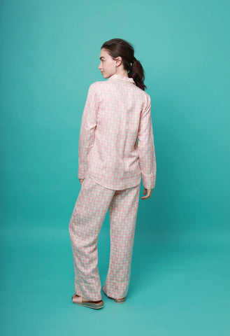 Mulberry Silk Pyjamas Reverse - Jaipur Pink