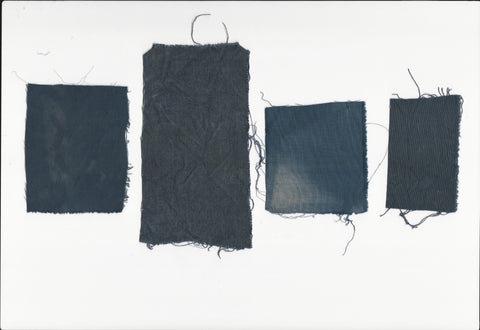 Natural dyes Logwood on Linen, cotton, wool and silk 