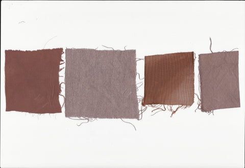 Natural dyes indian Madder with iron on Linen, cotton, wool and silk with HeenaAgrima