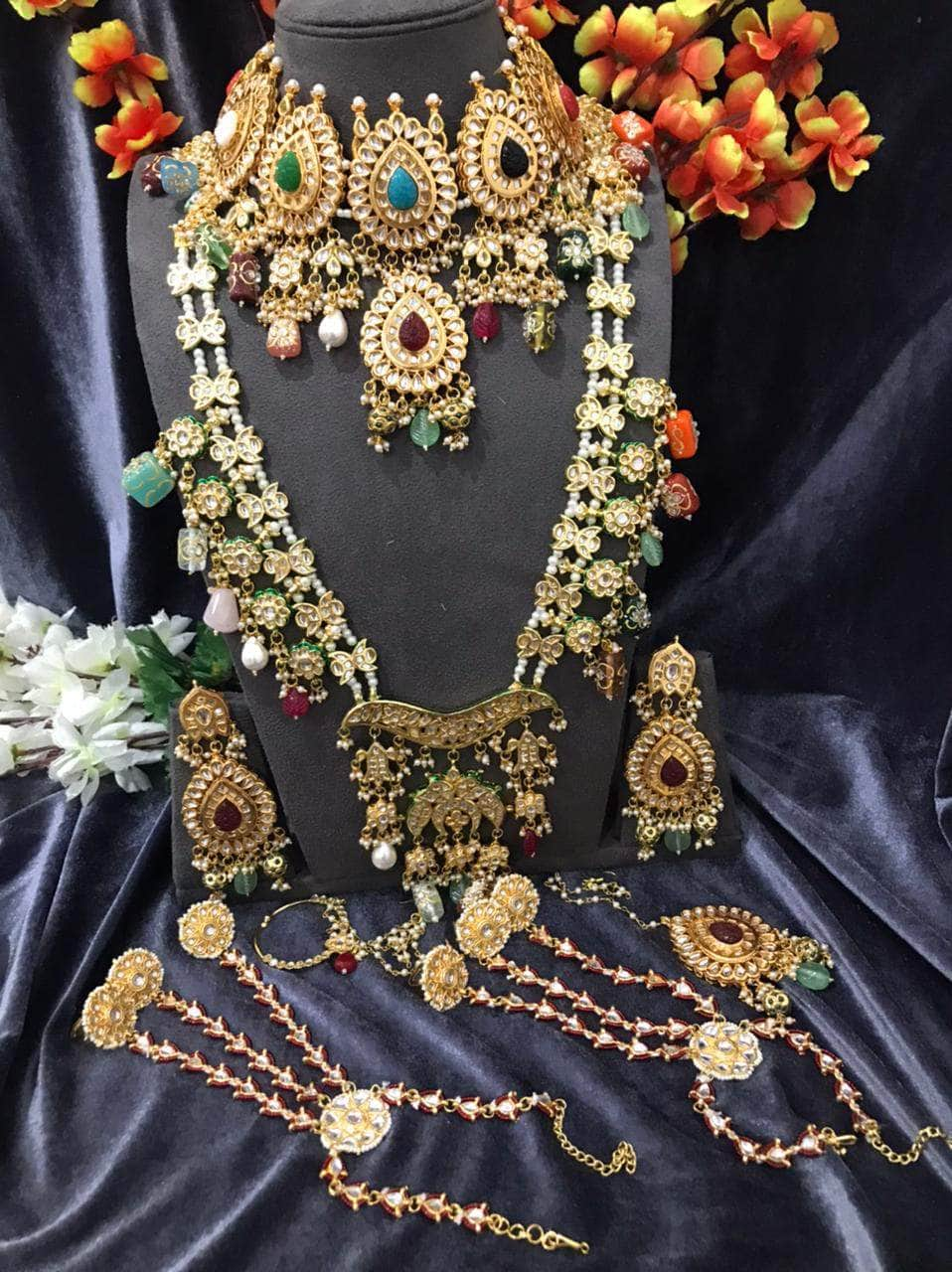 Kundan Bridal Jewellery Set By Zevar 8929