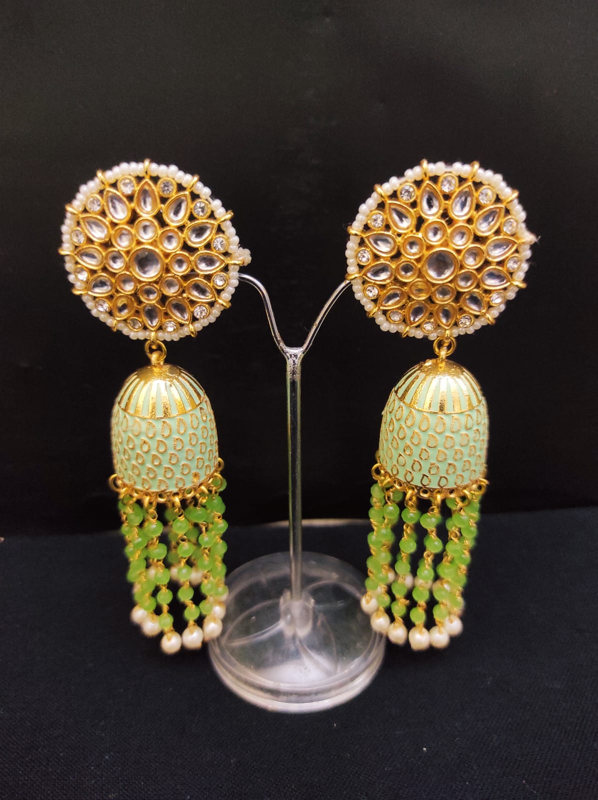 Bohemian Tibetan Tassel Jhumka Kashmiri Jhumka Earrings Online With Carved  Gold Accents For Ethnic Women From Niceclothingstore, $2.23 | DHgate.Com