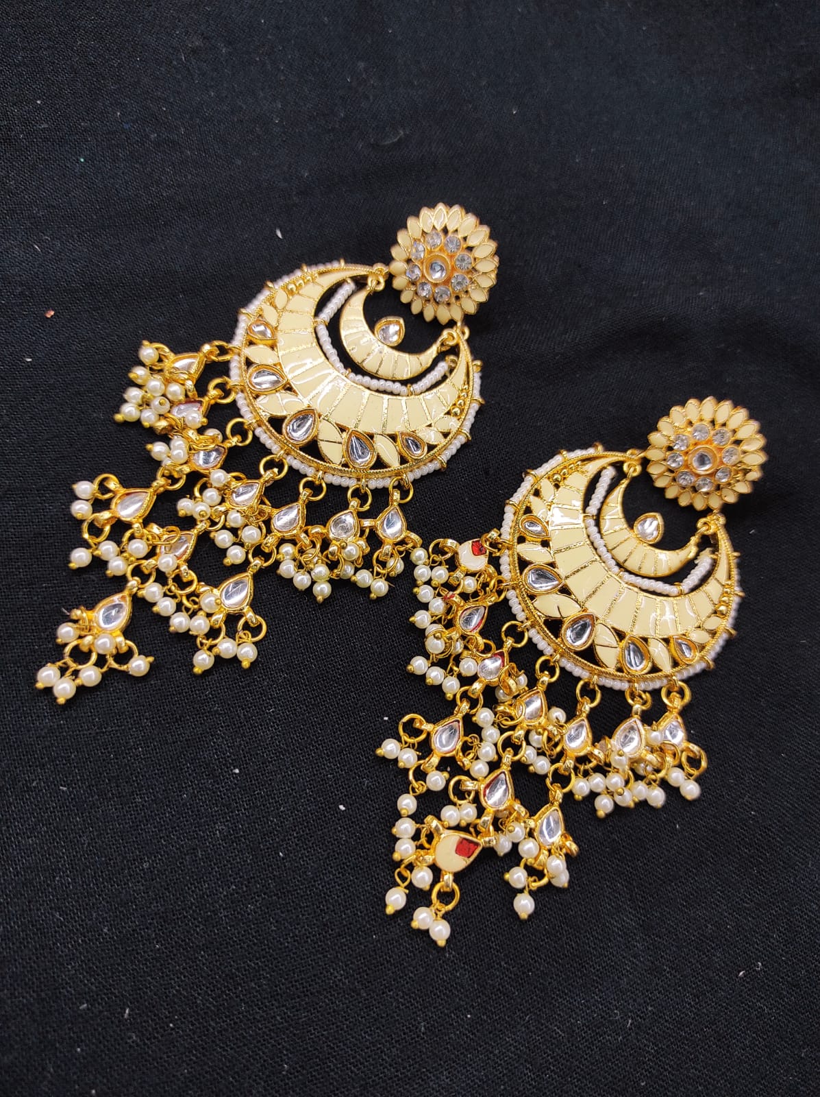 Florence In Gold Kundan Pearls Drop Earrings – Deara Fashion Accessories