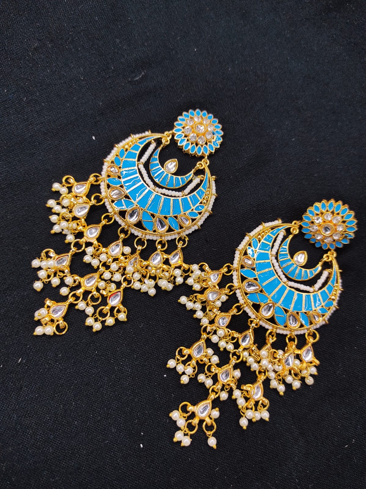 Beautiful White Kundan Drop Earrings Indian Kundan Earrings Kundan Indian  Jewelry Set - Etsy