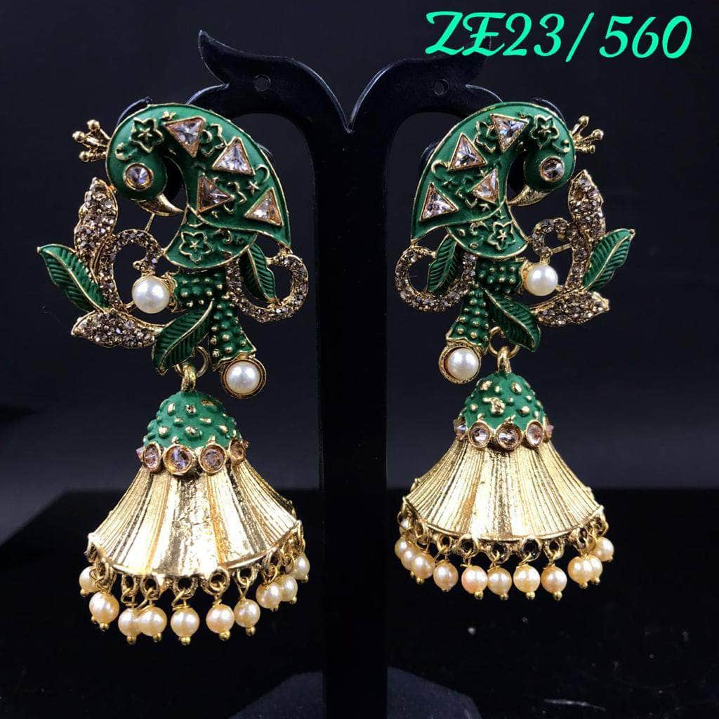 Lakshmi Devi Half Jhumka Earrings / Pearl Chand Earrings / Women Jhumki  Earrings / Bridal Earrings / Temple Jhumka Earrings - Etsy