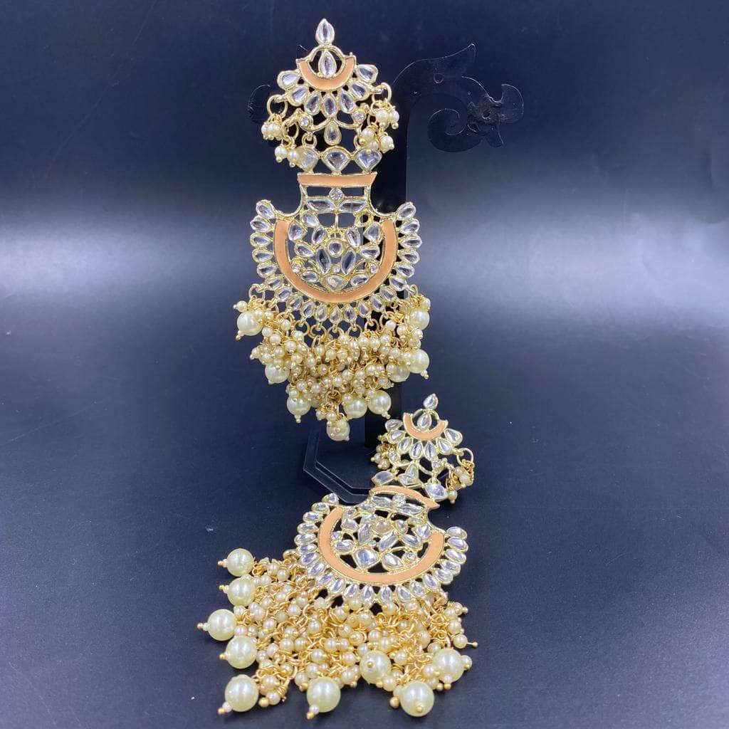 Buy Awesome Beautiful Kundan Jhumki Style Earrings Jewelry Set Online in  India  Etsy