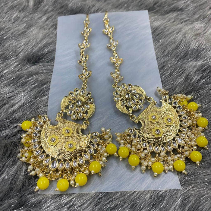 New Fancy Yellow And Gold Earrings Design By Zevar.