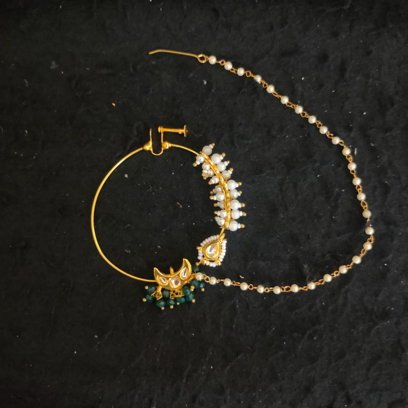 ZEVAR I Gold-Plated Pearl Beaded Nath/Nathni/Nose Ring, सोने की नथ - Ezevar  Private Limited, Bilaspur | ID: 25532635633