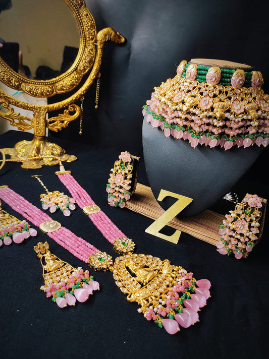 ZEVAR | Elegant Kundan Bridal Jewellery Set - Exquisite Jadau Kundan Haar  and Wedding Accessories