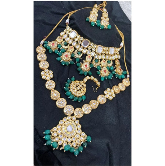 Traditional & Antique Finish Bridal Kundan Necklace – Zevar