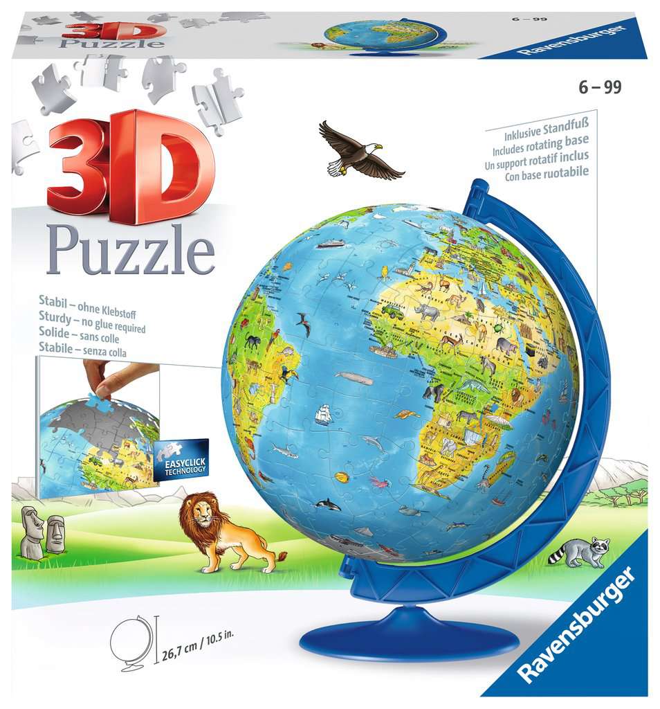 Ravensburger 540 Piece 3D Puzzle - World Globe – The Red Balloon