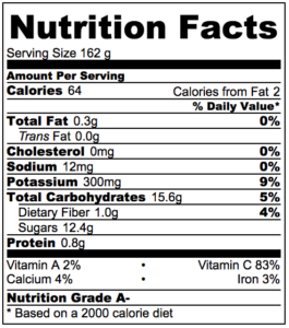 Superfood smoothie nutrition facts.