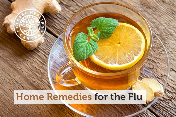 Lemon tea is one of the home remedies for the flu.