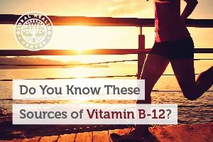 A woman is running on a pier. There are several sources of Vitamins B12 such as foods, supplements, and B12 shots.