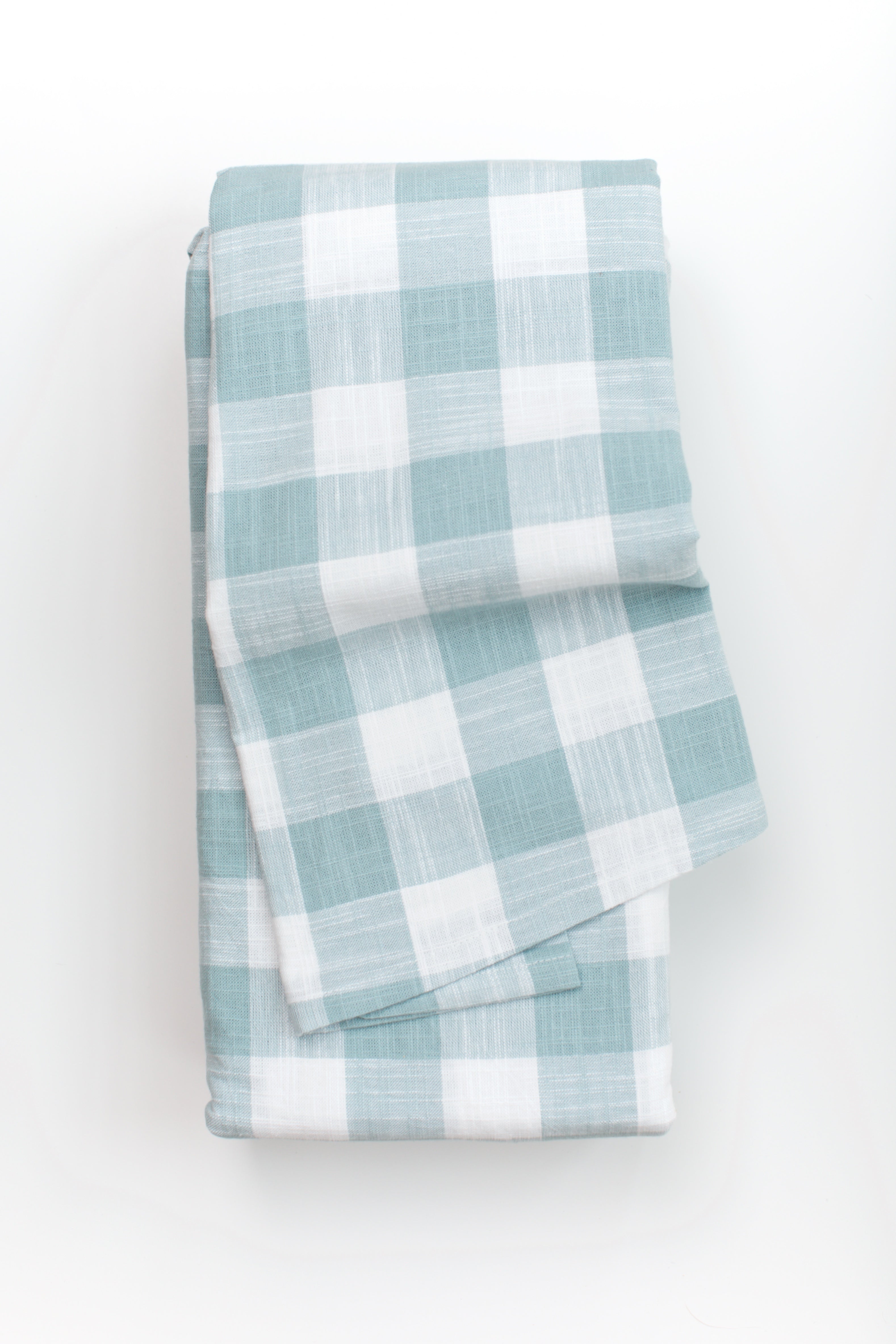 Everyday Linens Line- Blue Check Linen Tablecloth