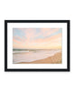 Load image into Gallery viewer, Pastel Warm Sunset on Wrightsville Beach Photograph with Black Frame by Wright and Roam
